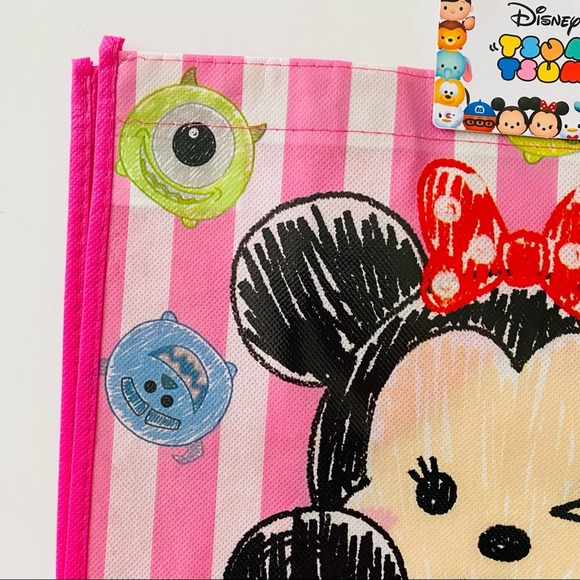 Disney | Tsum Tsum Toy Mickey Minnie Sully Stitch Reusable Shopping Bag NWT - Picture 3 of 7